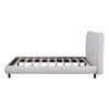 Queen Size Upholstered Platform Bed With 2 Large Headrests And Thick - Beige - Image 2