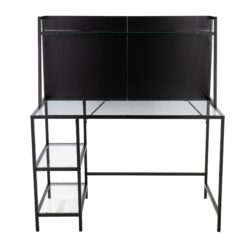 Geo - Tier Contemporary Desk - Black / Clear