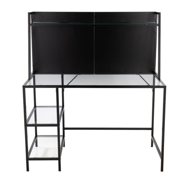 Geo - Tier Contemporary Desk - Black / Clear