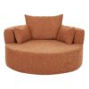 360° Swivel Chair Accent Barrel Chair Swivel Round Sofa Chair With 3 Removable Pillows For Living Room, Office And Hotel - Orange Red - Image 23