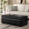 Gabbie - Rectangular Storage Ottoman - Black - Image 5