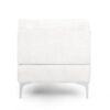 Fabric Upholstered Chaise Lounge With Iron Bracket Legs - Ivory - Image 9