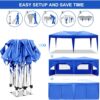 10'X20' Ez Pop Up Canopy Outdoor Portable Party Folding Tent With 6 Removable Sidewalls + Carry Bag + 4 Pieces Weight Bag - Blue - Image 4