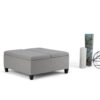 Ellis - Coffee Table Storage Ottoman - Dove Gray - Image 8