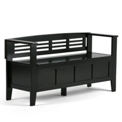 Adams - Entryway Storage Bench - Black