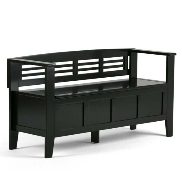 Adams - Entryway Storage Bench - Black