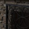Thayer - Single Panel Iron Fireplace Screen With Geometric Pattern - Black - Image 5