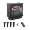 18 Inch 3D Flame Electric Infrared Quartz Fireplace Stove With Remote Control - Black - Image 12