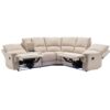 Modern Manual Reclining Living Room Furniture Set With USB Ports, Hidden Storage, Led Light Strip And 2 Cup Holders - Cream - Image 12