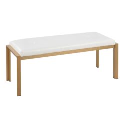 Fuji - Contemporary Bench - Gold / White