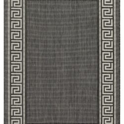 Sunshine - 5'3" X 7'3" Polypropylene Indoor, Outdoor Area Rug - Anthracite