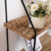 Gardenia - Floating Shelf With Metal Brackets, Decorative Hanging Display For Trophy, Photo Frames, Collectibles, 2 Tier - Natural Wood - Image 5