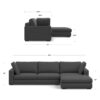 Charlie - Deep Seater Right Sectional Sofa - Gray - Image 18