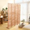 Panel Solid Wood, Folding Room Divider - Natural - Image 3