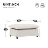Ottoman Module For Modular Sectional Sofa Wide Seat - Beige - Image 8