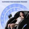 Full Body Massage Chair, Full Body Zero Gravity With 3D Massage Mechanism, 6 Auto Massage Mode, Waist And Calf Heater, Foot Roller, Bluetooth Speaker - Black - Image 3