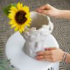 Greek Style Cement Head Planter Indoor Outdoor Home, Garden Decor - Gray - Image 10