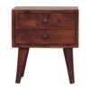 Mini Modern Bedside Table - Chestnut - Image 11