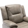 3 Seater Home Theater Recliner Manual Recliner Chair With A Led Light Strip Two Built-In Cup Holders For Living Room - Gray - Image 19