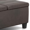 Ellis - Coffee Table Storage Ottoman - Distressed Brown - Image 7