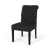 Broxton - Tuft Dining Rolltop Chairs With Button Tufted Backrest (Set of 2) - Dark Gray - Image 6