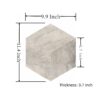 Hexagon Carrara Polished Marble Tile For Wall And Floor Stone (Set of 12) - Natural / Gray - Image 4