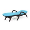 Mikael - Chaise Lounge With Cushion - Dark Brown - Image 8
