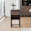 Armando Living Room Side Cabinet, Corner Cabinet, Bedroom Night Stand - Dark Brown / Black - Image 2