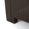 Outdoor Faux Wicker Rattan Style Chat Set With Water Resistant Cushions, 5 Pieces Set - Brown / Mix Beige - Image 10