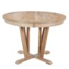 Topmax - 5 Piece Rustic Extendable Dining Table Set Round Trestle Table And 4 Cross Back Dining Chairs For Kitchen, Dining Room - Natural - Image 18