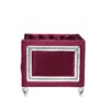 Heibero Loveseat - With 2 Pillows - Burgundy - Image 3