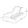 Acacia Wood Lounge Chaise Set With Headrest And Water Resistant Cushions - Beige - Image 3