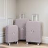Expandable Hardshell Suitcase Double Spinner Wheels Pp Luggage Sets Lightweight Durable Suitcase With Tsa Lock, 3 Piece Set (20/24/28) - Greige - Image 2