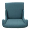Alight - Upholstered Dining Chair With High Back And Birch Wood Legs - Teal - Image 5