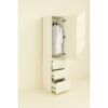 Elise - Modular Wood Closet System With Mirror In Durable Melamine And Wood Customizable Storage - White - Image 16