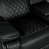 Home Theater Seating Manual Recliner With Cup Holder, Hide - Away Storage Reclining Sofa For Living Room, Home Theater - Black - Image 16
