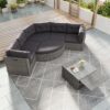 Elegant Patio Furniture Set Outdoor Daybed Rattan Sectional With Cushions And Center Table - Gray - Image 13