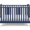 Brees Island - 3 In 1 Convertible Crib Midnight - Blue, Brownstone - Image 2