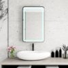 Rectangle Medicine Cabinet Mirror Bathroom Mirror With Storage Wall Mounted Medicine Mirror Cabinet With LED - Black - Image 5