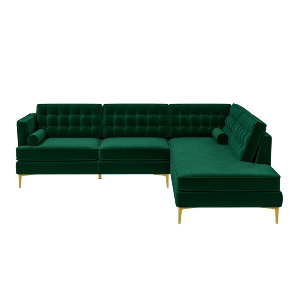 Brooke - Sectional Sofa Right Facing - Green