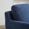 Swivel Accent Chair, Upholstered Skirted Swivel Chair With Removable Back Cushion, 360 Degree Comfy Armchair For Living Room, Nursery, Lounge, Office - Navy Chenille - Image 7