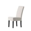 Carter - 5 Tuft Dining Chair With Button Tufted Backrest And Espresso Legs - Ivory - Image 7
