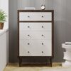 Nystrom - Mid Century Modern, 5 Drawer Dresse - Walnut - Image 5