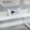 Adjustable Tempered Glass Drafting Printing Table With Chair - White - Image 11