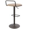 Beta - Industrial Barstool (Set of 2) - Camel - Image 4