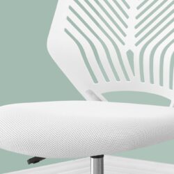 Office Chair, Adjustable Height, Swivel & Ergonomic, Contemporary And Modern - White