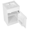 20" Bathroom Vanity With Sink, Freestanding Cabinet With Door Shelf And Adjustable Shelf, And Ceramic Construction - White - Image 16