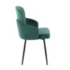 Dahlia - Contemporary Dining Chair (Set of 2) - Black / Green - Image 3