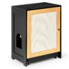 Cat Litter Box Enclosure, Hidden Cat Washroom, Kitty End Table, Litter Cabinet With Sisal Door - Black - Image 11