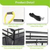 Steel Garden Cart, Heavy Duty 1400 Lbs Capacity, With Removable Mesh Sides To Convert Into Flatbed, Utility Metal Wagon With 2-In-1 Handle And 16 In Tires, Perfect For Garden, Farm, Yard - Black - Image 6